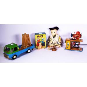 Collection vintage toys including tinplate including 'Cablight'…