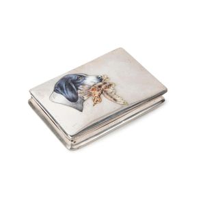 A Continental silver and enamel cigarette case,19th century,…