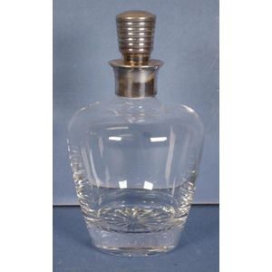 Christofle crystal & silver plated decanter with makers name to…