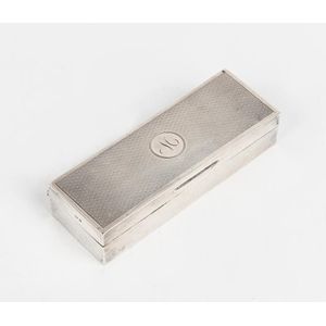 An English sterling silver purse and a pin box, 19th century…