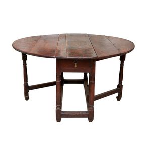 George III oak gate-leg table 18th century, with square edge…