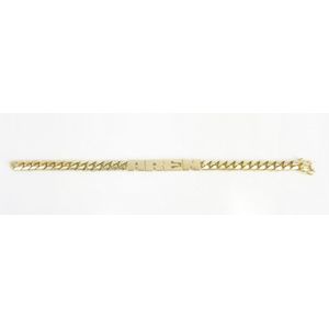 18ct Gold 'Aren' Identity Bracelet, 30g, Marked 14K - Bracelets/Bangles ...