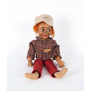 Gerry Gee ventriloquist doll, mid 20th century, 53 cm high