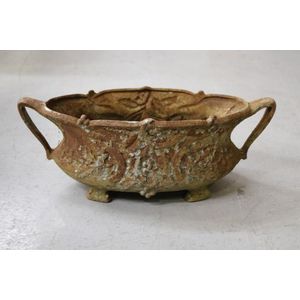 French cast iron garden planter, 15 cm high, 43 cm long, 18 cm…