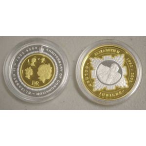 Two Australian bimetal gold/silver $20 proof coins comprising…