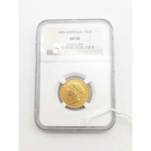 1868 Sydney mint gold sovereign, cased and graded full…