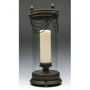 Vintage Clear Swirl Glass Tall Hurricane Chimney Candle Holder Lamp Cr –  PennAntique