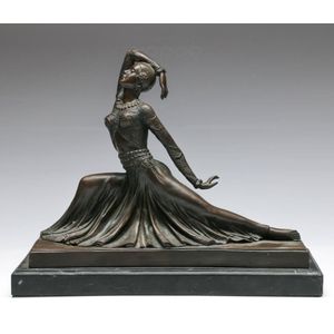 After D.H Chiparus bronze figure of a lady dancing height 32 cm…