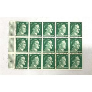 A block of German World War II Adolf Hitler stamps, mint and Nh…