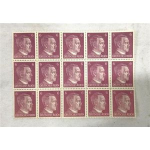 A block of German World War II Adolf Hitler stamps, mint and Nh…