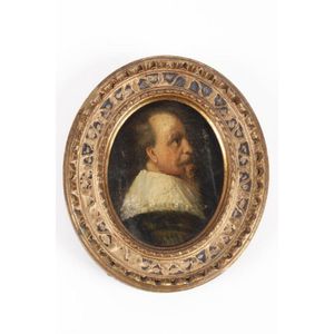 18th century portrait miniature, on canvas on board, depicting…