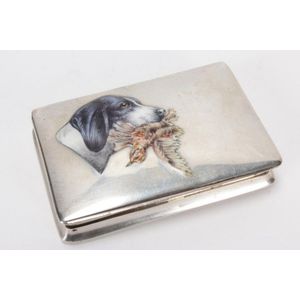 Delightful Continental silver and enamel box and cover, of…