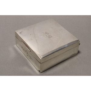 Edwardian sterling silver cigarette box and cover, hallmarked…