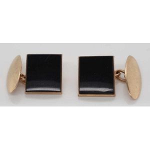 Antique Vintage Art Nouveau 14k Rose Gold Filled order GF Masonic MENS Cufflinks 5.8g