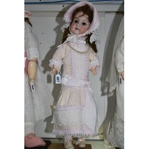 19th century 'Armand Marseille' German porcelain head doll,…