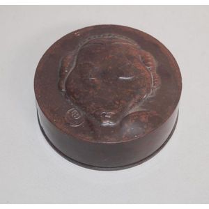 Vintage English Bakelite lidded trinket box circular box,…