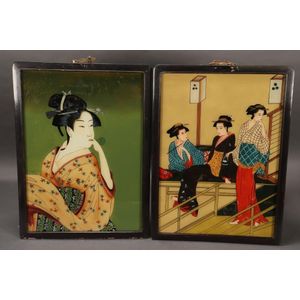 Chinese glass and mirror paintings price guide and values