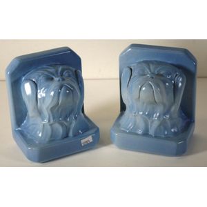 Pair of R. Fowler limited Pekingese dog bookends height 16 cm