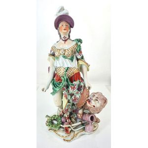 Derby Britannia Figure with Lion and Trophies, circa 1765-70 - Derby ...