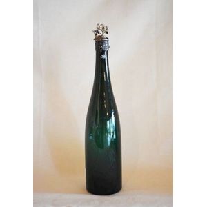 An 18th century Bristol green glass ship's decanter, with…