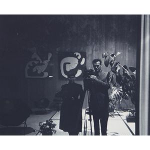 Two Self portrait photographs of Charles and Ray Eames, black…