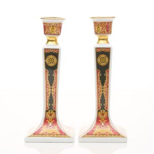 A pair of mini candle sticks by Versace, from the 'Medusa'…