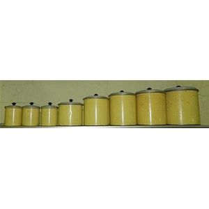 A set of eight Vulcan aluminium lidded kitchen containers with…