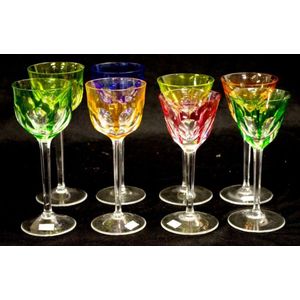 Czech Crystal Drinking Set by Moser, 1960s, Set of 24 for sale at Pamono