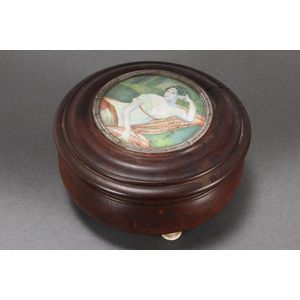 Late 18th century portrait miniature box and cover of…