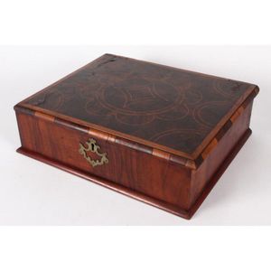19th century Dutch writing / bible box, with rectangular top,…