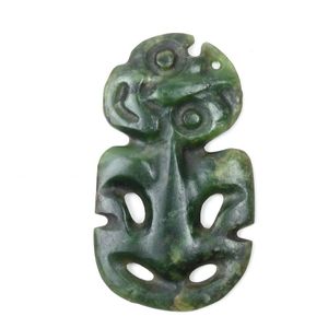 Pre-european And Later Maori Tiki Made From Greenstone   Pounamu 