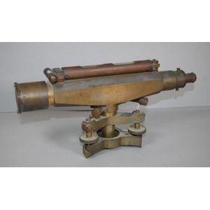 Vintage Stanley brass surveyors theodolite, stamped…