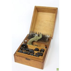 Vintage Watchmakers tool press with punches (73), anvil press…