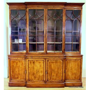 A fine Regency mahogany four door library bookcase, mid 19th&hellip;