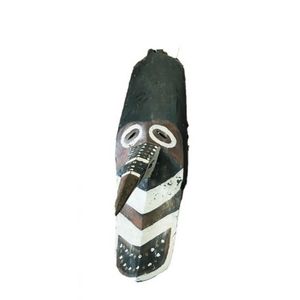 Old Turubu wooden mosquito mask, East Sepik Province in grey&hellip;
