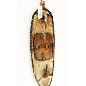 Polychrome Hunstein Ancestor Mask with Hornbill Beaks - New Guinean ...