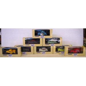 Eight Corgi 'Morris' boxed toy cars to include Travellers,…