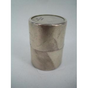 An Australian silver cylinder match-box case; Prouds. Height 3.…