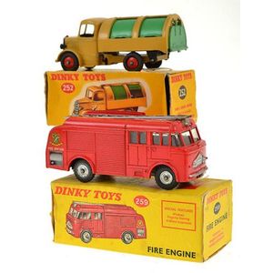 Two Dinky models, including no. 252 Refuse wagon and no. 259…