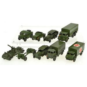 A collection of unboxed Dinky military vehicles, including no.…