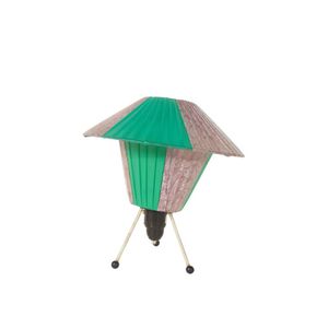 Australian TV lamp, green and purple floral, Australia, c 1950s,…