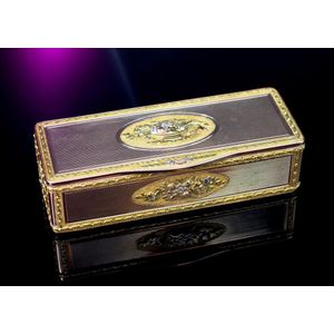 19th century four colour gold snuff box, marked for Charles…