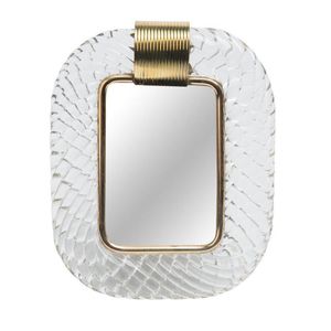 A clear Venini glass and gilt metal photograph frame, Italian,…