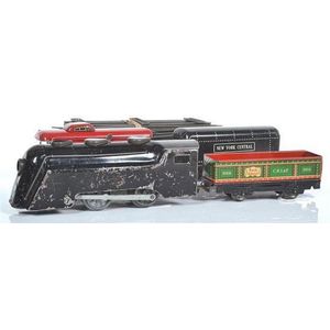 Louis Marx 'New York Central' clockwork loco & tender, Rock…