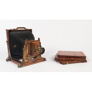 Butcher (England): A National half plate mahogany field camera…
