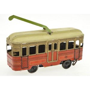 Gunthermann (Germany) tinplate clockwork tram, C.1930's (VG)