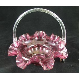 Antique glass basket - price guide and values