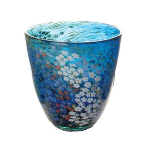 A Peter Raos floral vase, conical form with wide rim, decorated…