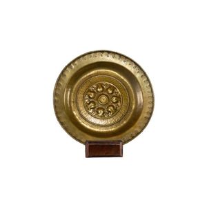A rare German brass alms dish, Nuremburg circa 1540 embossed…