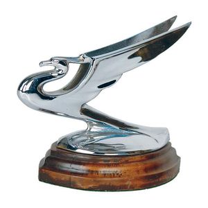 A chromium plated 1934 Chevrolet car mascot of a winged bird,…